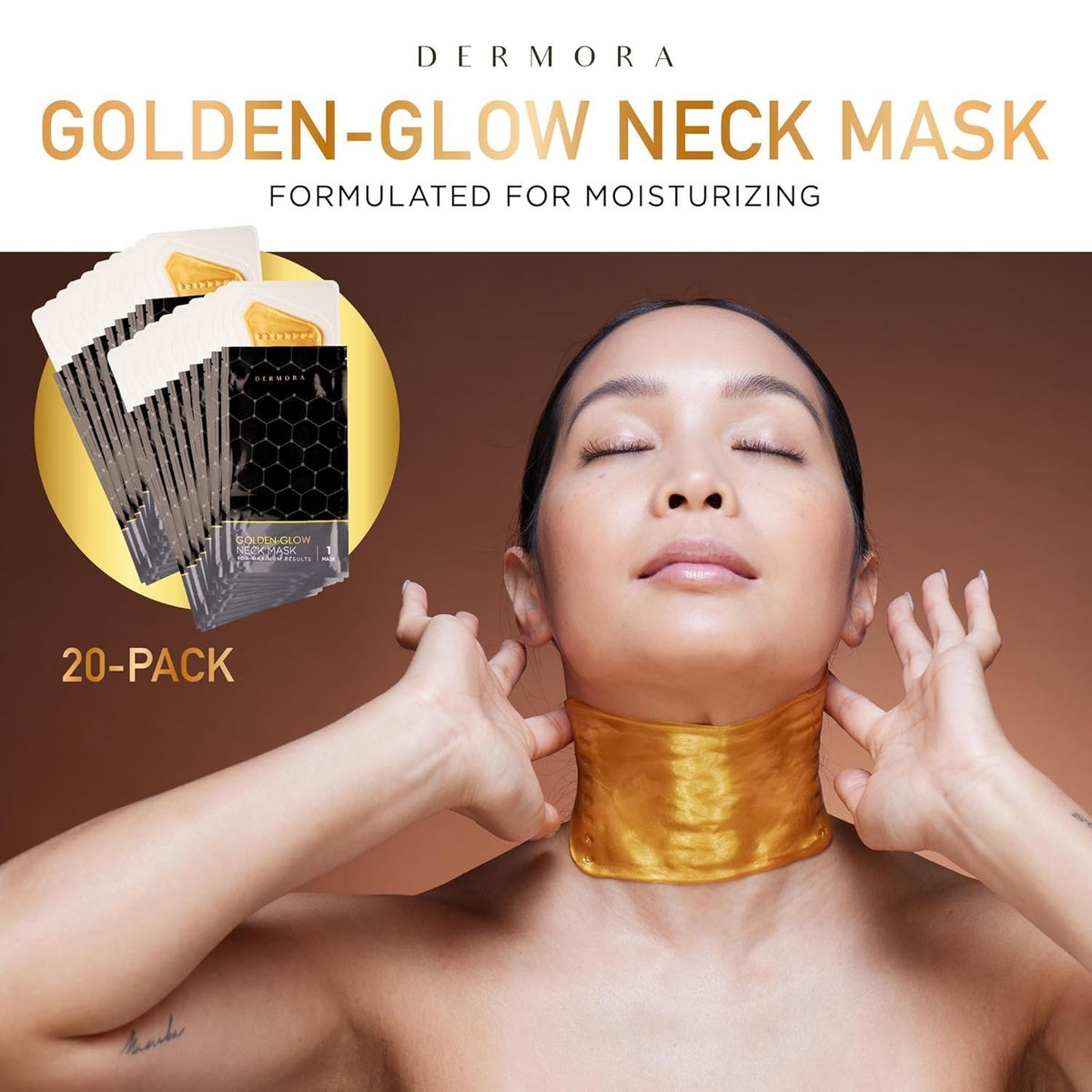Golden Glow Neck Mask - 20 Pack