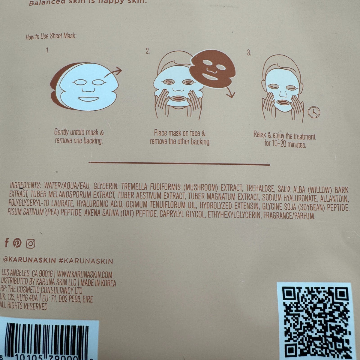 Bio-Cellulose Sheet Mask with Hyaluronic Acid - 2 Pack