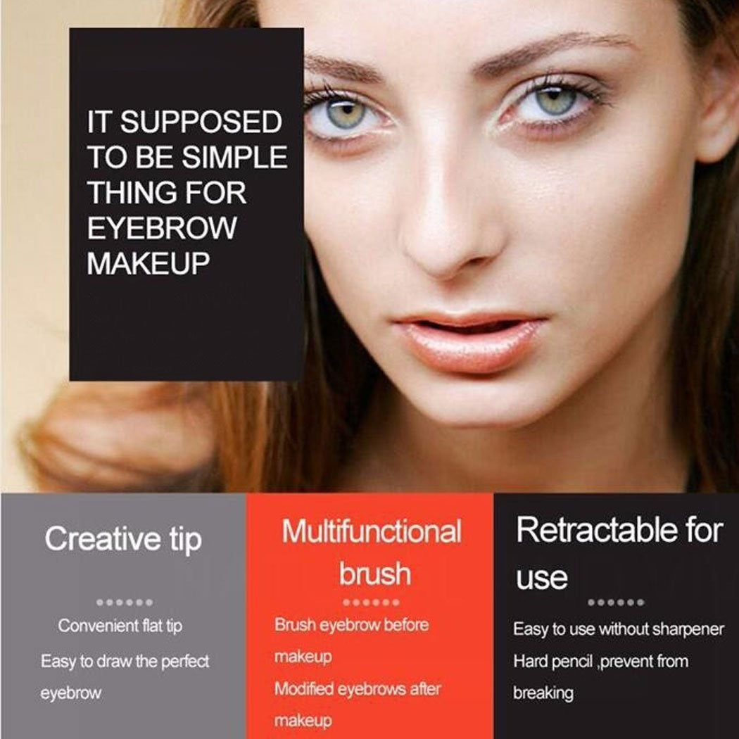 Waterproof Eyebrow Pencil 4 Natural Gray - Professional Makeup Tool