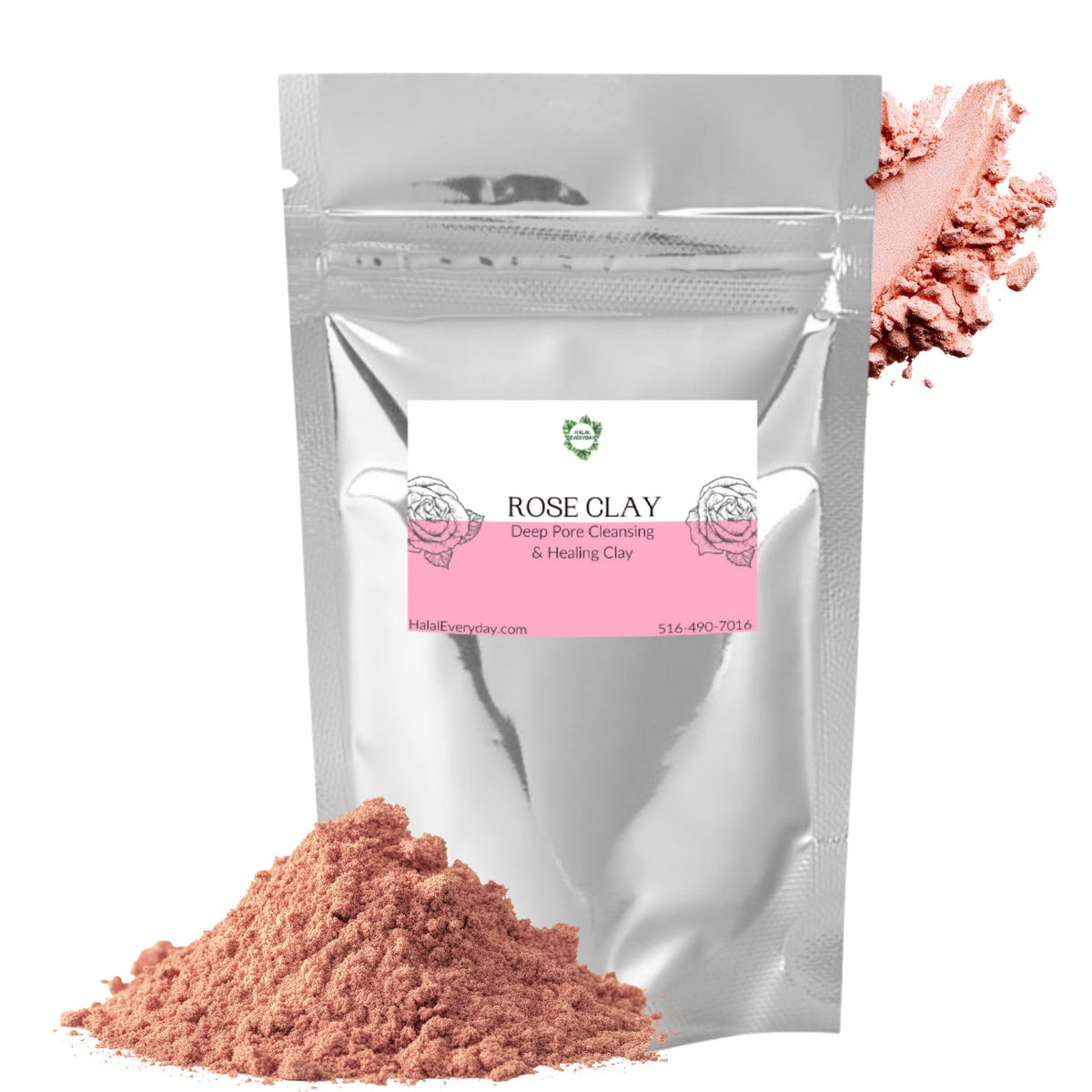 Pink Rose Clay Powder - 100% Pure Natural Face Mask