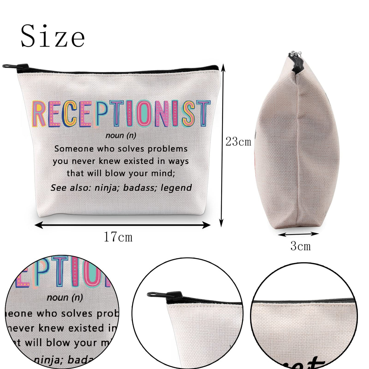 Receptionist Cosmetic Bag - Travel Makeup Organizer Gift