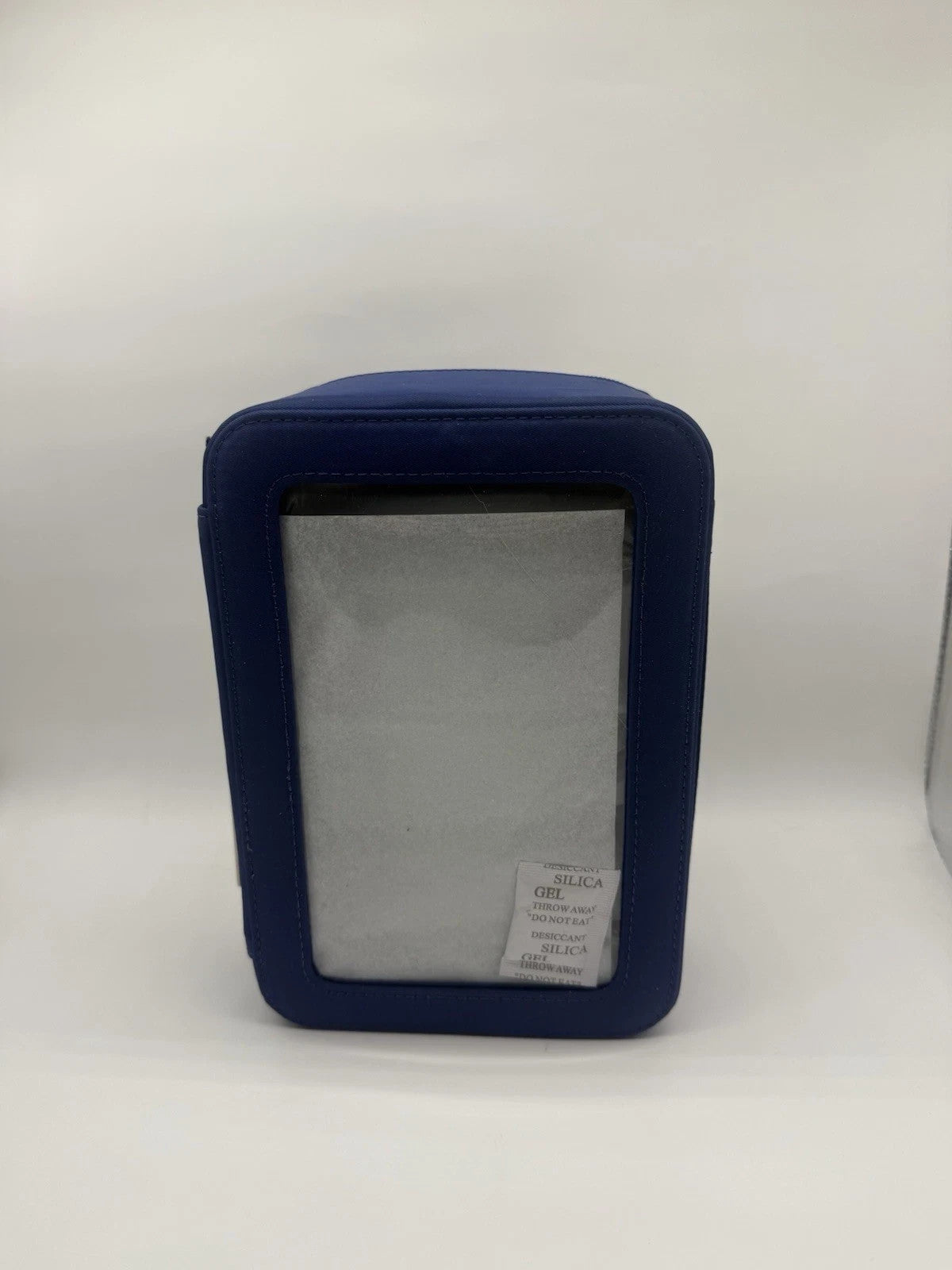 Travel Cosmetic Bag Set with Compact Mirror - Blue, 3-Piece Organizer Duo