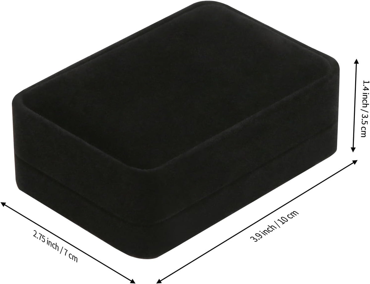 6 Pieces Velvet Jewelry Gift Boxes for Necklace Pendant Ring Earring Storage Set