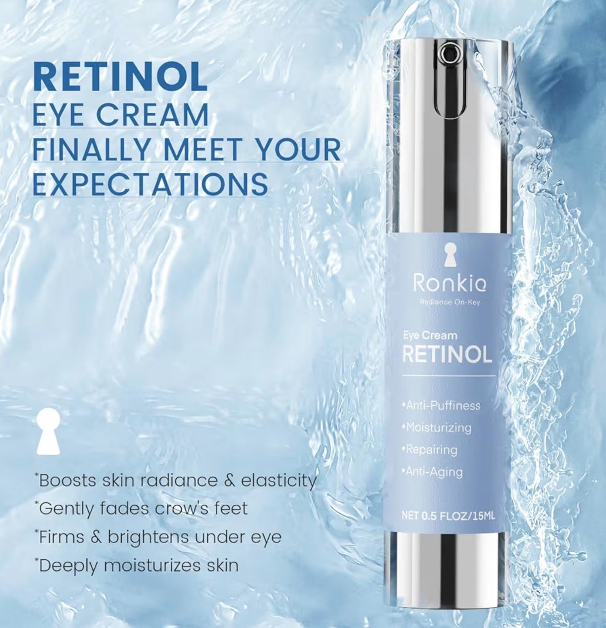 Retinol Collagen Eye Cream Set - Anti-Puffiness 0.5 fl oz x2