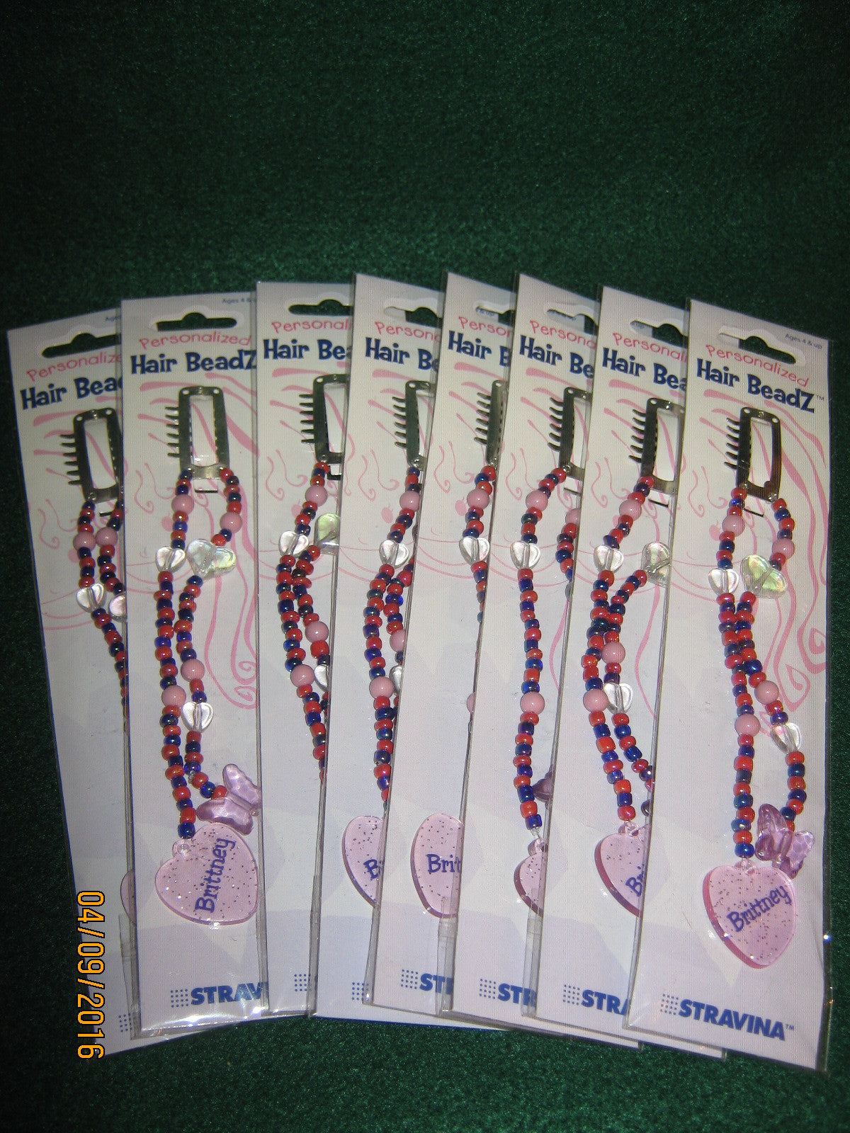(20) NEW Hair Beads "BRITTNEY" PINK Stravina / Beadz Children 4 &Up