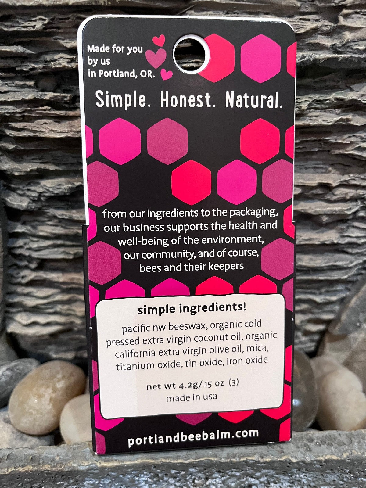 Set of 9 Portland Bee Balm Tinted & Mint Lip Balms - Red Pink Rose