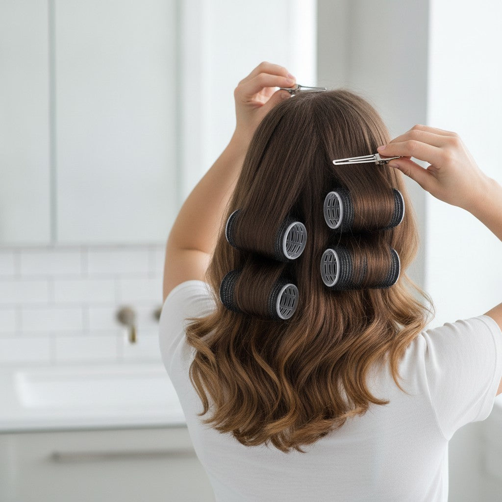 Self-Grip Hair Curlers 30-Piece Set with Clips for All Hair Types