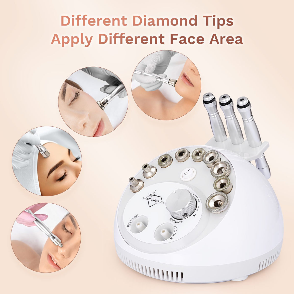 3-in-1 Diamond Microdermabrasion Facial Machine Skin Peeling Vacuum US