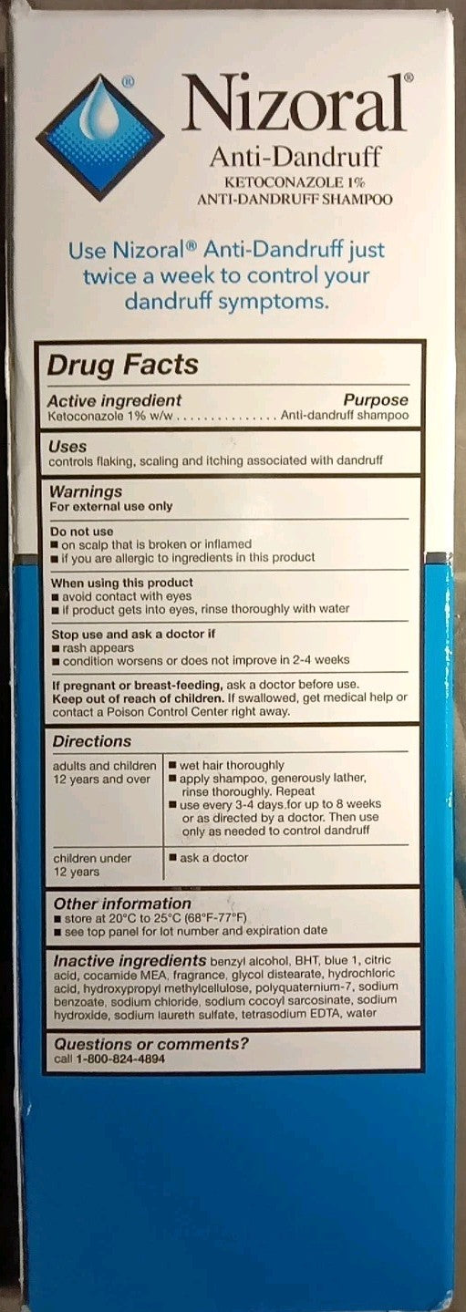 Nizoral Anti-Dandruff Shampoo 1% Mint Complex, 14oz