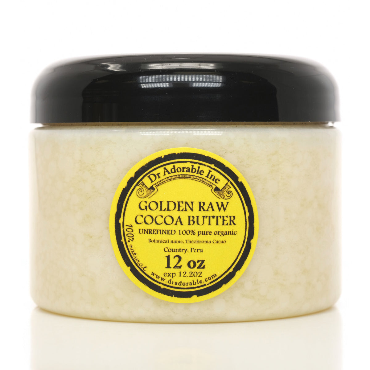 Organic Cold Pressed Cocoa Butter - Golden Raw Pure