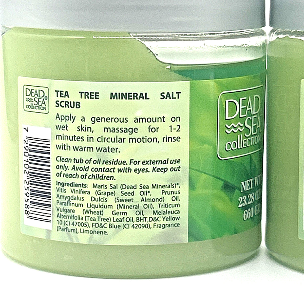 Dead Sea Collection Tea Tree Exfoliating Mineral Salt Scrub, 2-Pack