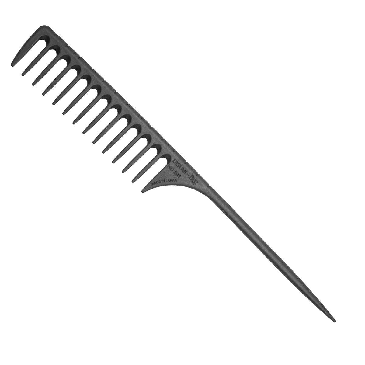 Utsumi 10-Inch Tail Comb Black for Hair Styling #296 Made in Japan