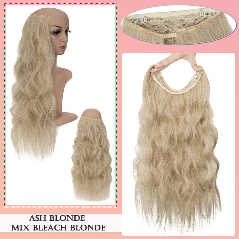 Wavy Clip-In Hair Extensions with Invisible Wire and Clips — Realistic Long Hair