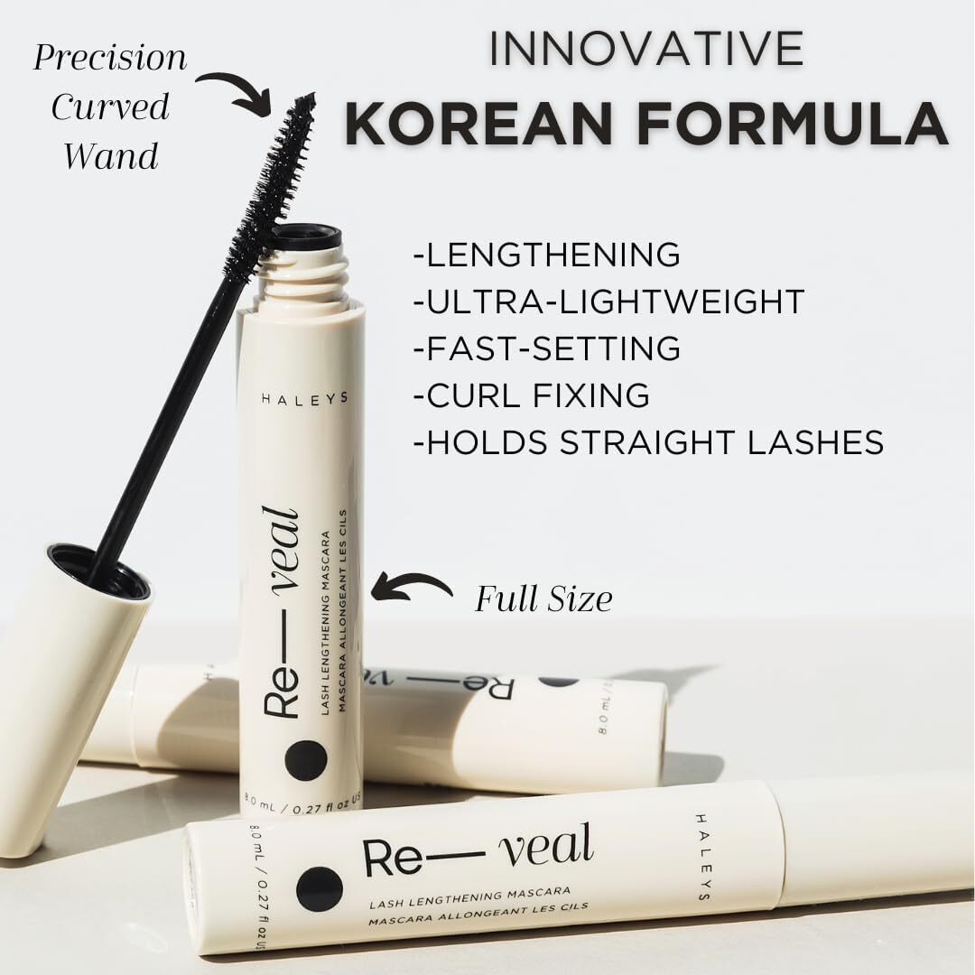 2-Pack Lengthening Black Mascara with Curved Wand - Lash Enhancer