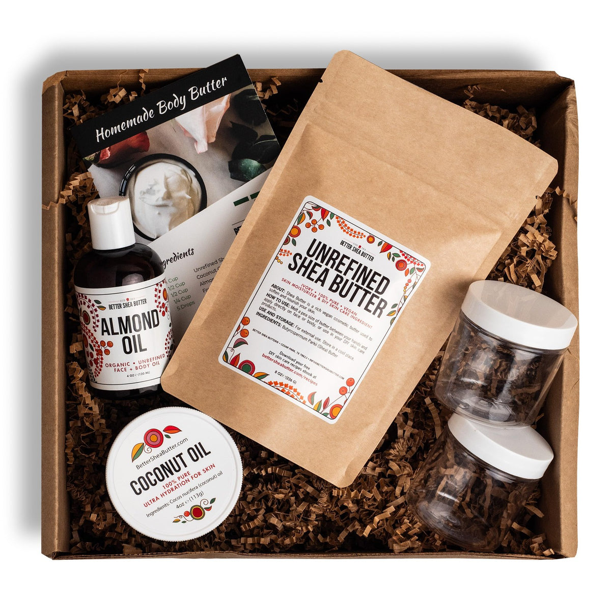 Shea Butter Body Making Kit - DIY Natural Skin Care Set with 6 Pieces