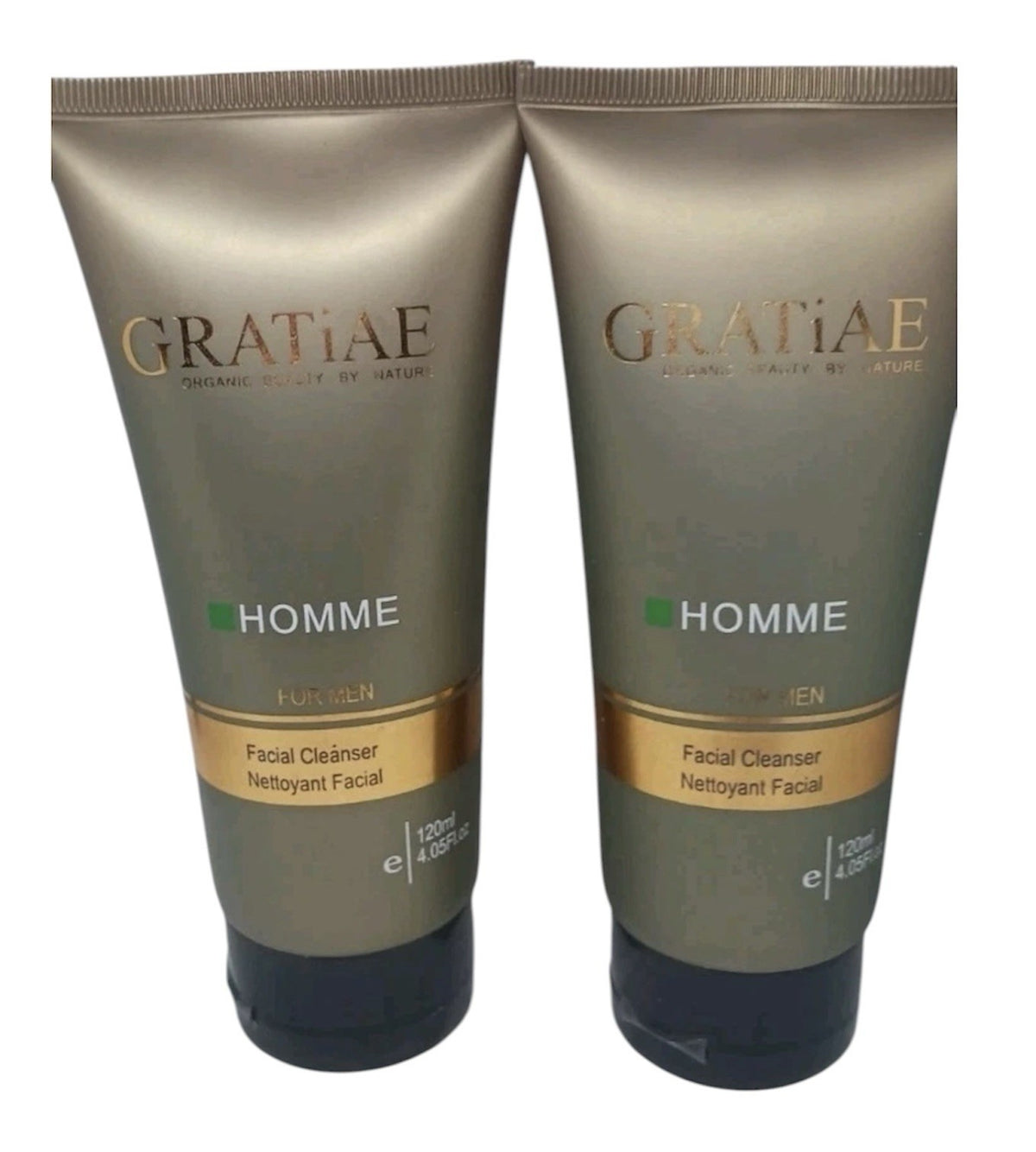 Men's Facial Cleansing Gel - Organic, 2 Tubes 4.05 fl oz Each
