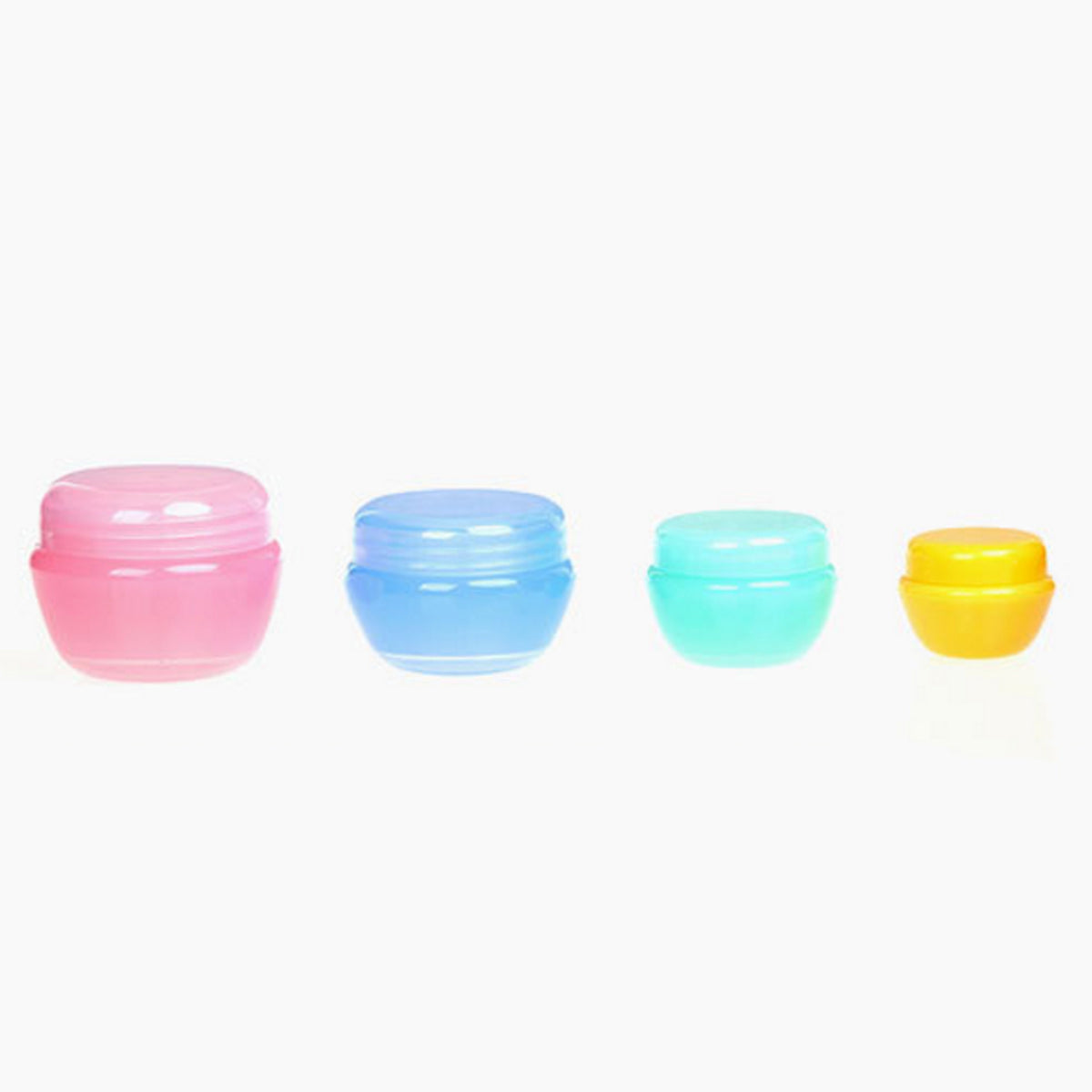Set of 18 20g Plastic Cosmetic Containers with Twist Lids for Creams & Lotions