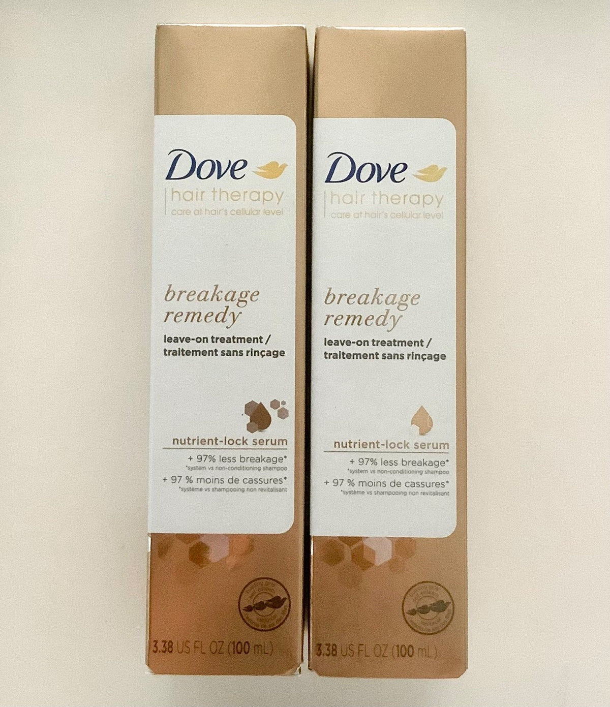 Dove Hair Therapy Breakage Remedy Leave-On Treatment - 3.38 Oz, Pack of 2