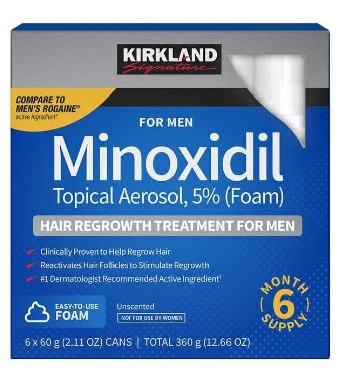 Minoxidil 5% Foam Hair Regrowth for Men - 6 Month Supply