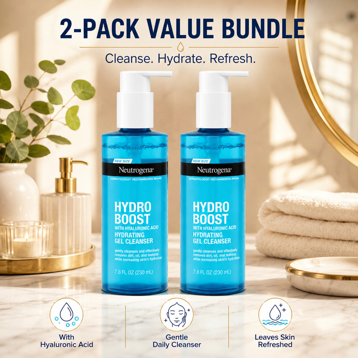 Hydro Boost Gel Cleanser Multi-Pack - Face Wash for All Skin Types