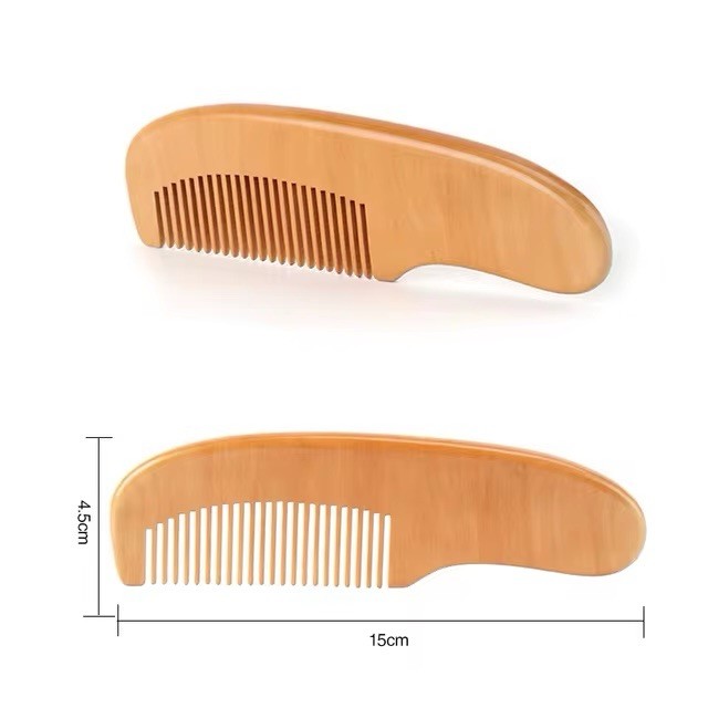 Men's Wooden Beard & Mustache Comb Set - Anti-Static Pocket Travel 2 Pack