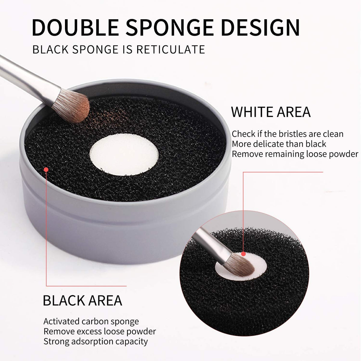 Makeup Brush Cleaner Sponge Set - Color Removal & Brush Refreshing Tool