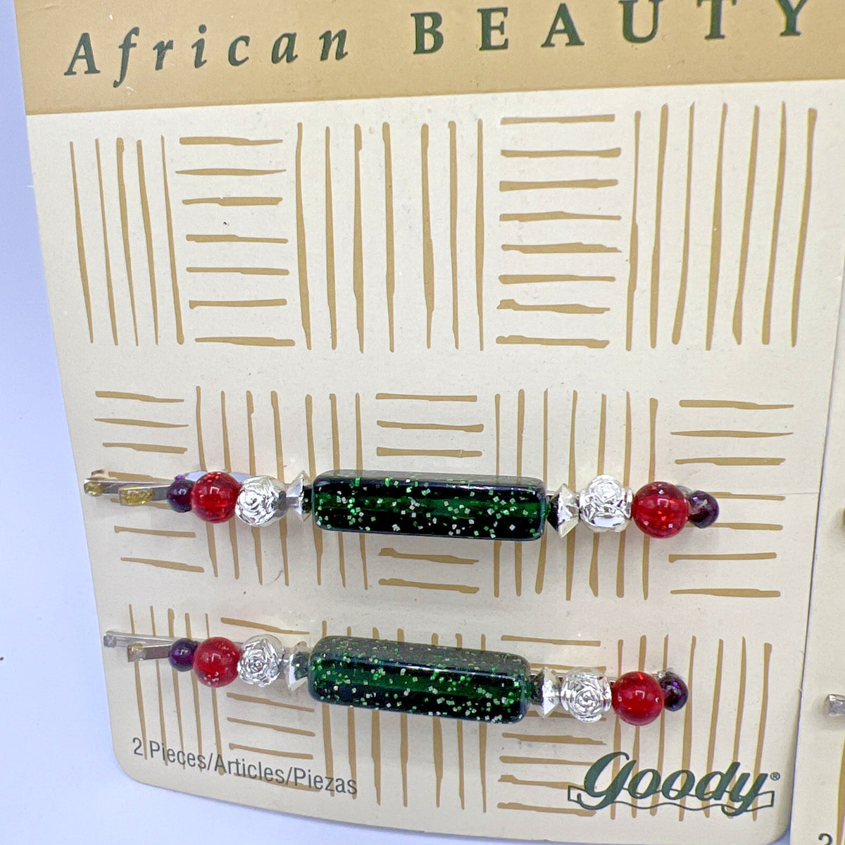 Vintage 1990s Goody African Beauty Bobby Pins Jeweled Hair Clips Lot