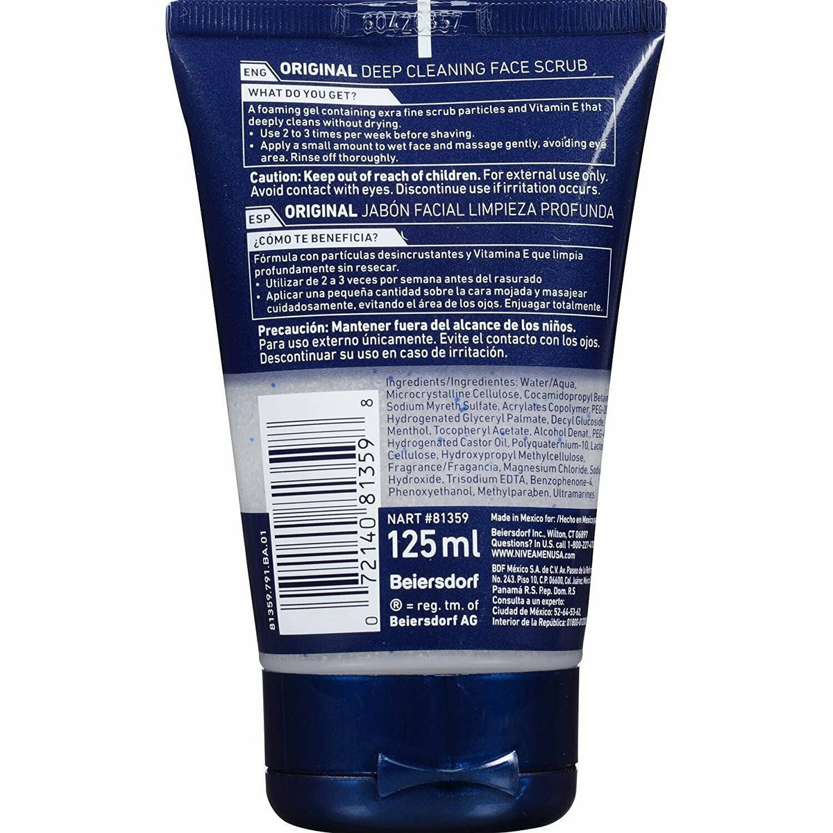 Nivea For Men Original Deep Cleaning Face Scrub with Aloe Vera