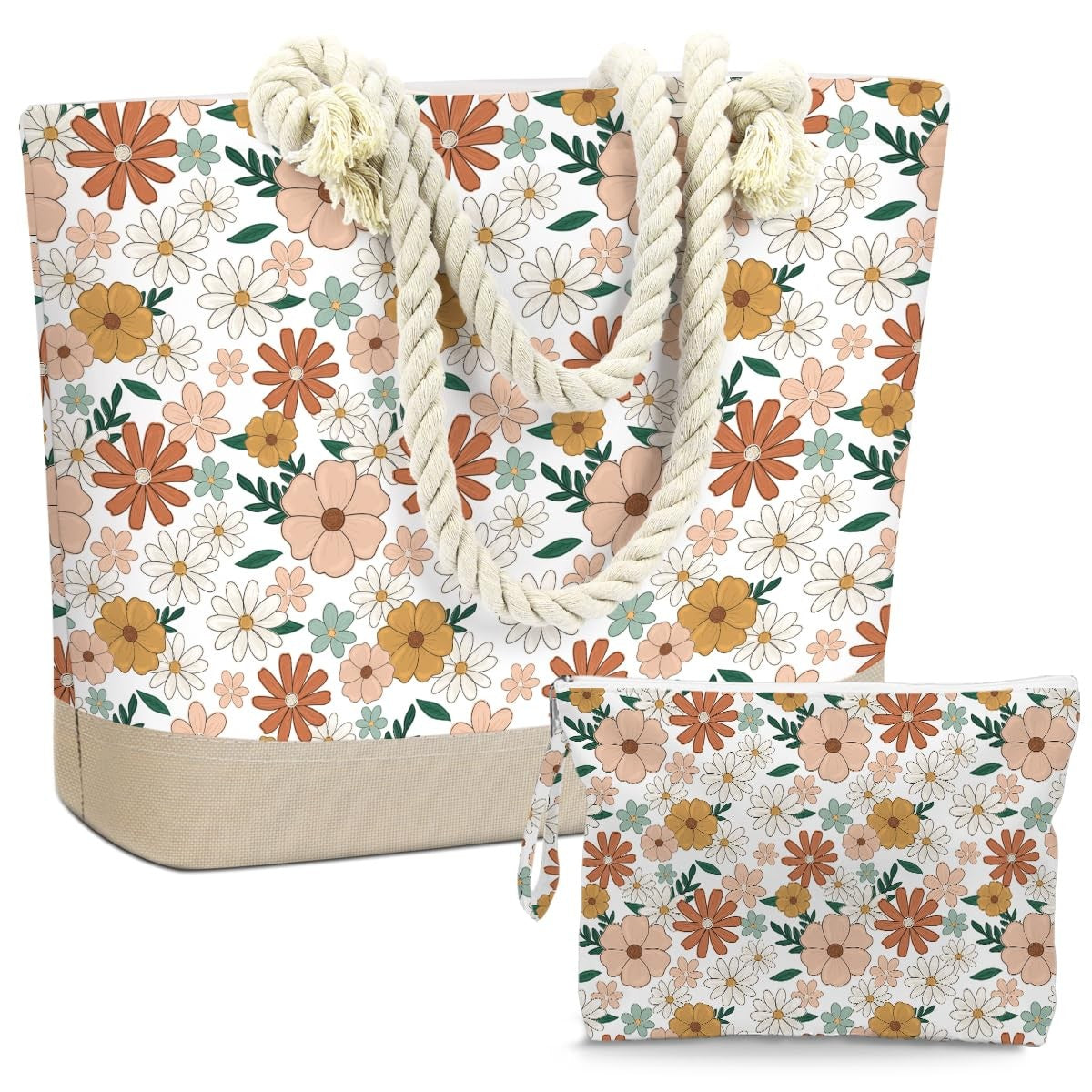 Waterproof Beach Tote & Cosmetic Wet Bag Set - Women’s Pool Bag