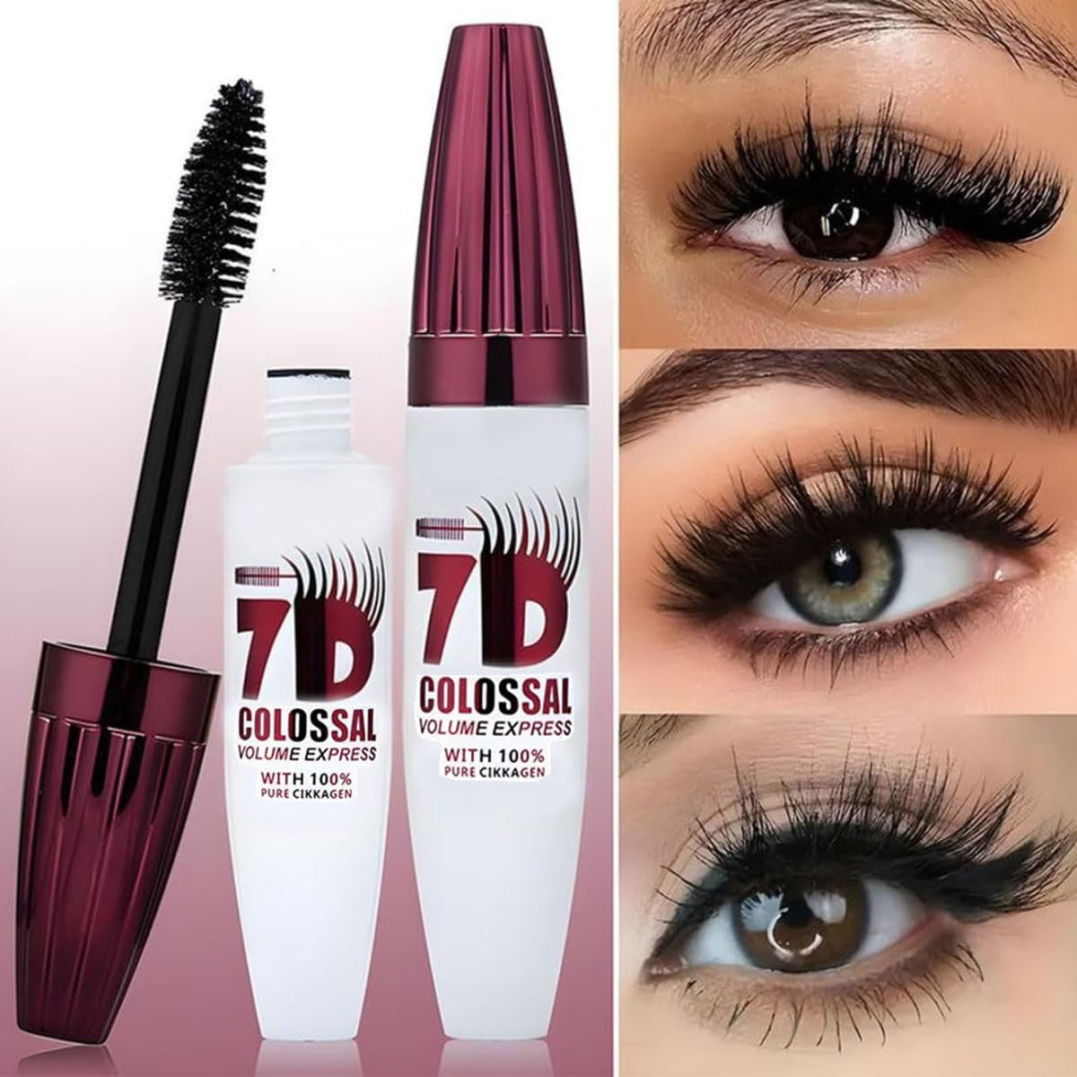 7D Waterproof Volumizing Mascara - Lengthening & Thickening Black Lash Enhancer