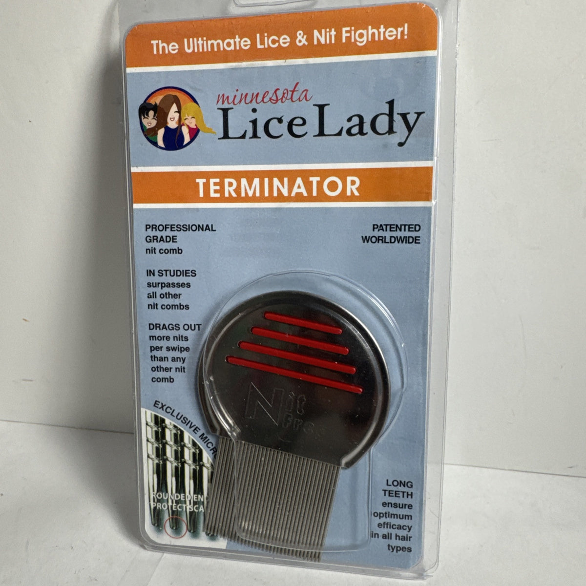 Lice Lady Terminator MinnaSota Pick Comb for Nits & Head Lice Removal