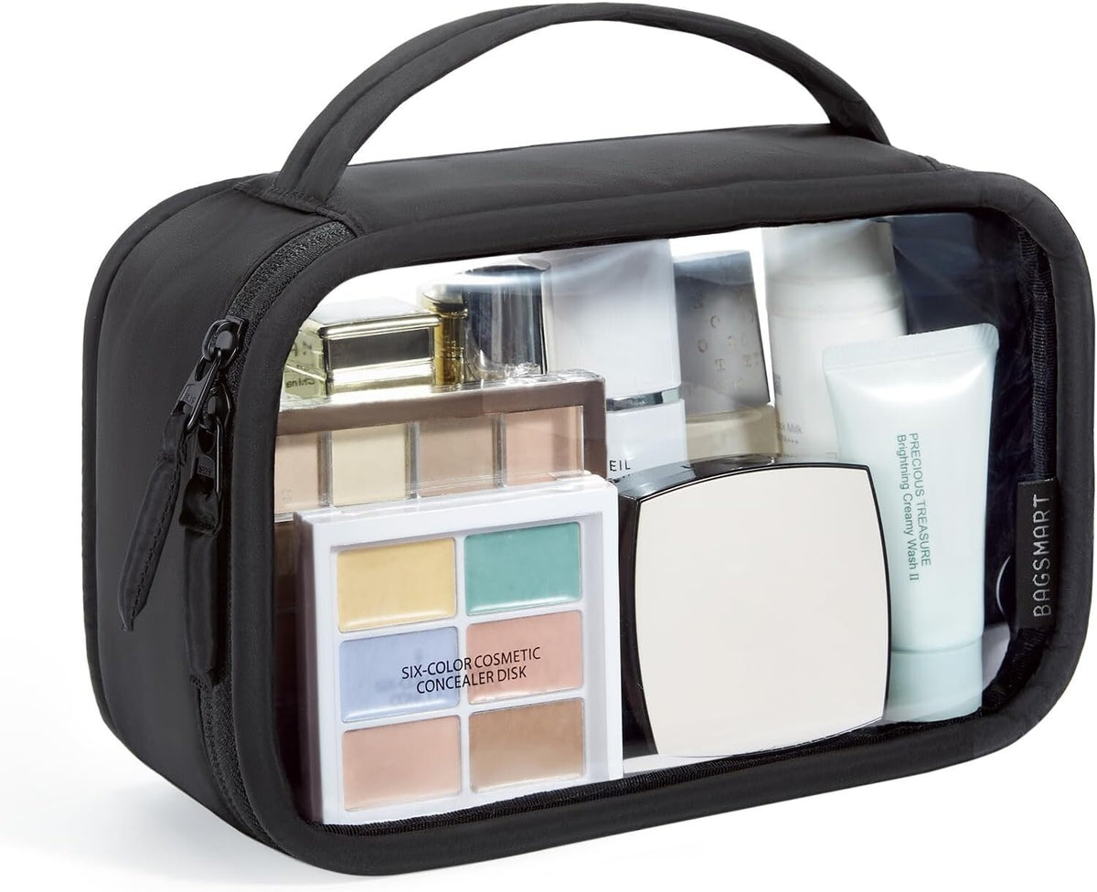 Water-Resistant TSA Makeup and Toiletry Bag with Clear PVC Panel