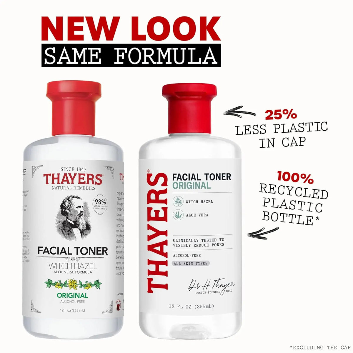Alcohol-Free Witch Hazel Facial Toner - Hydrating & Pore-Refining, 12 fl oz