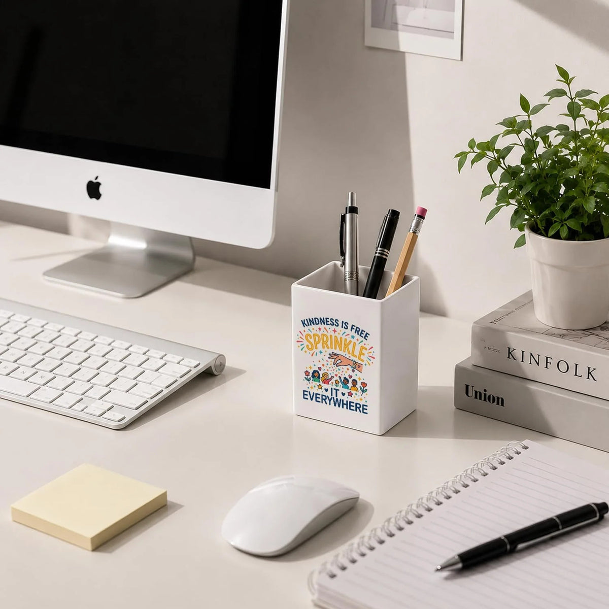 Funny White Cosmetic Pencil Pen Holder - Desk Organizer & Gift