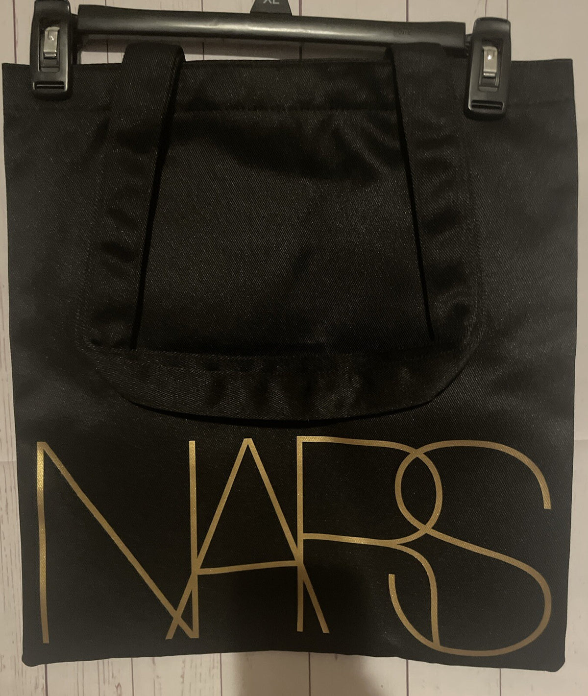 Black Tote Shopping Bag with Gold Logo - NARS Cosmetics 14x15
