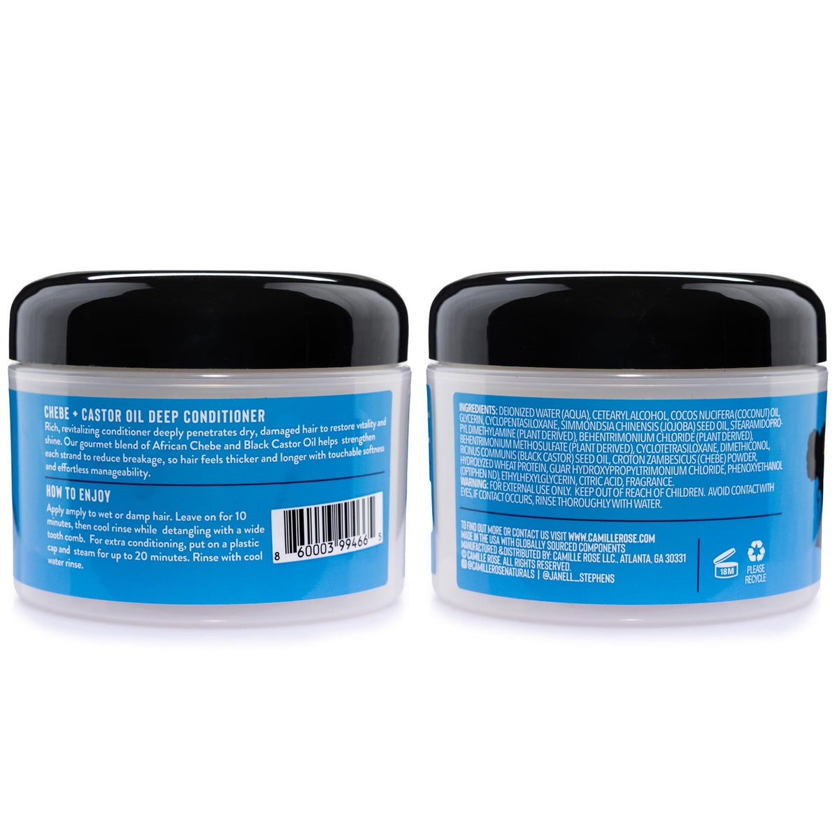 Deep Conditioner for Dry Damaged Hair with Black Castor Oil & Chebe - Nourishing Hair Treatment