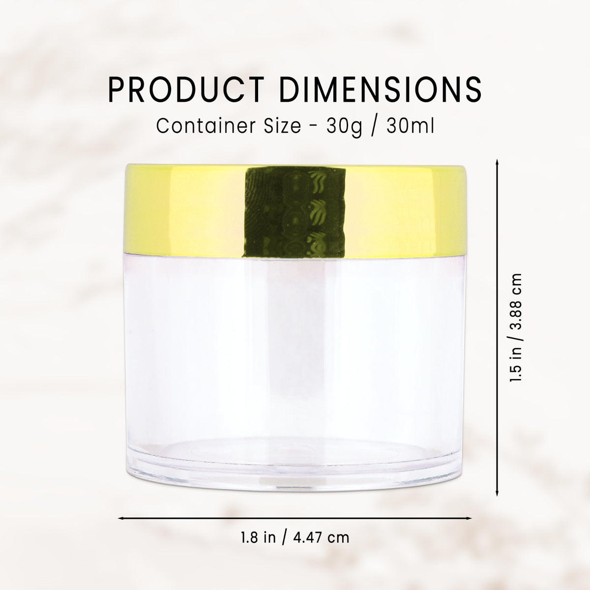 12 Pcs 30g Acrylic Sample Jars BPA Free for Cosmetics, Food & Art Storage
