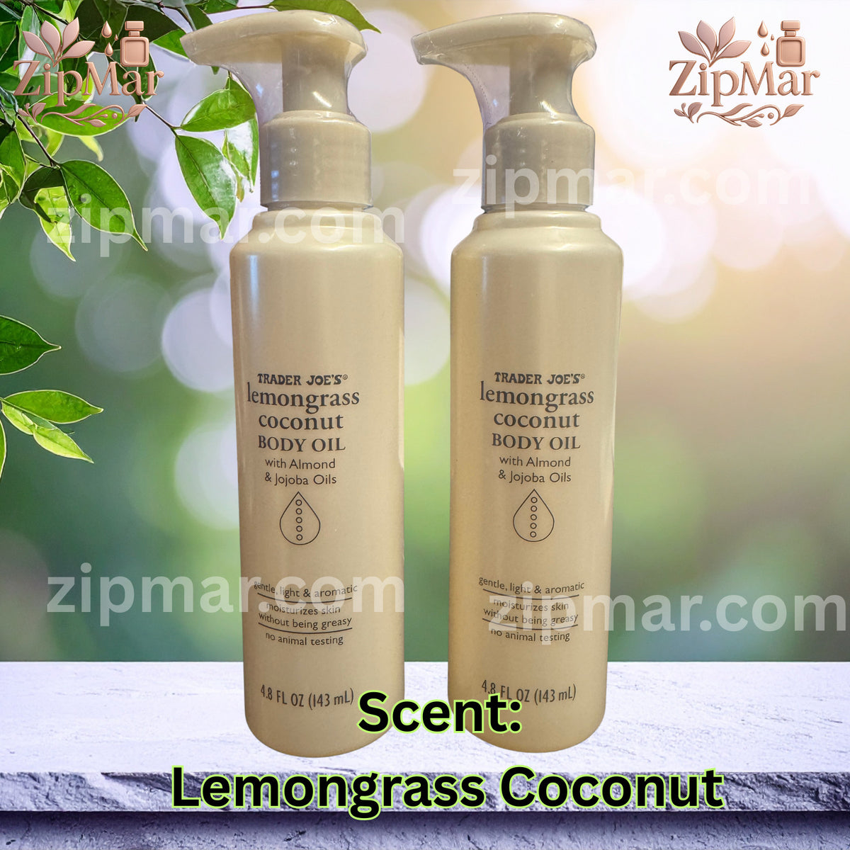Lemongrass Coconut Body Oil - 2 Pack, 4.8 fl oz Each