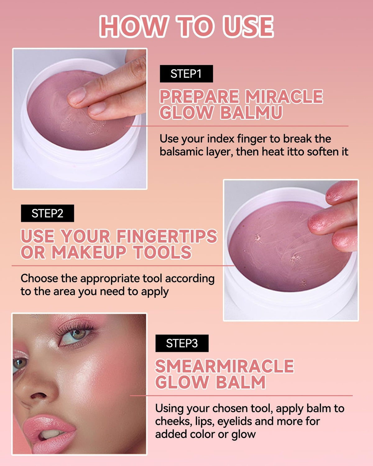 Multi Glow Balm Miracle Balm Tinted Face 1.83 oz - Natural Lip & Cheek