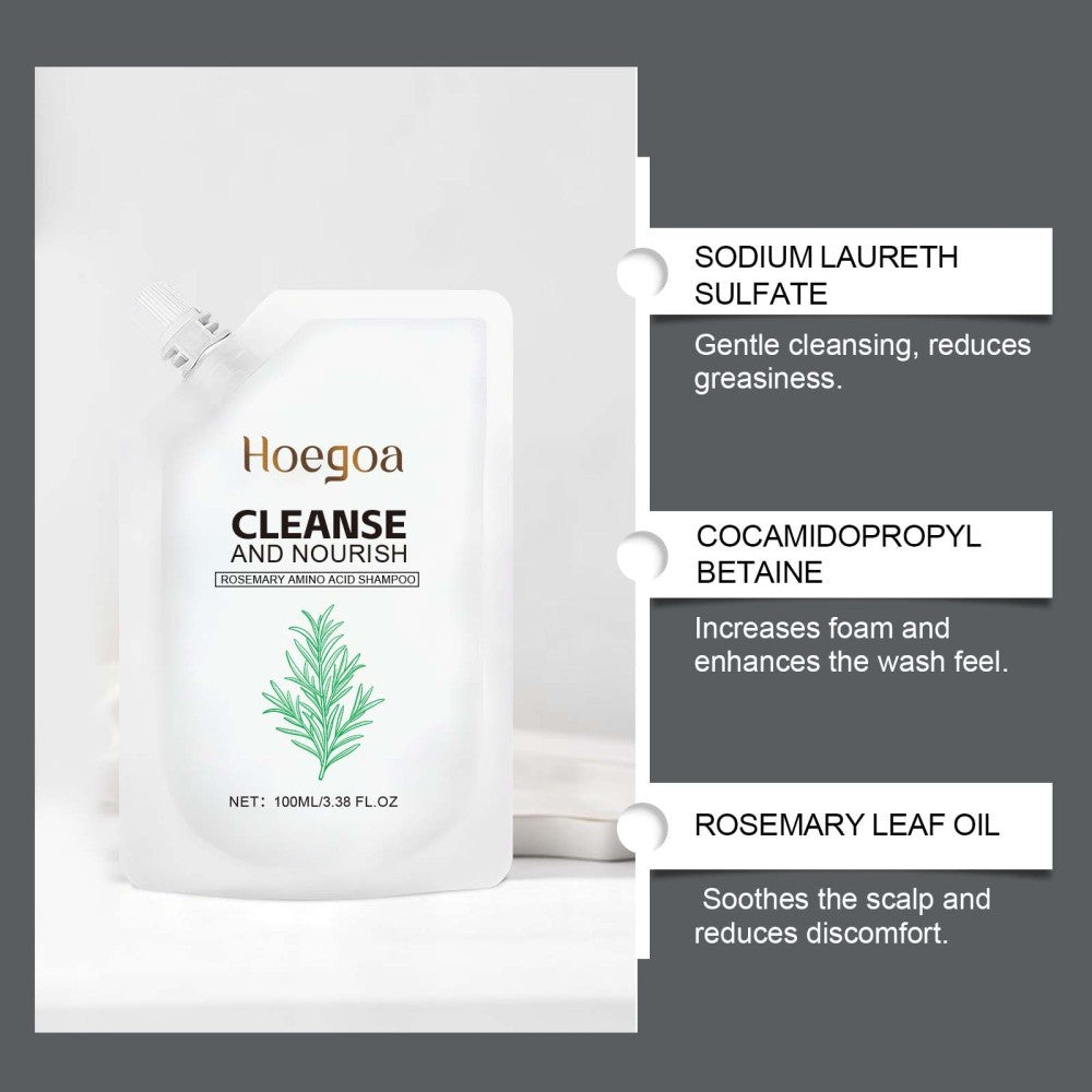 Rosemary Amino Acid Hair Growth Shampoo for Thinning Hair - Natural & Gentle