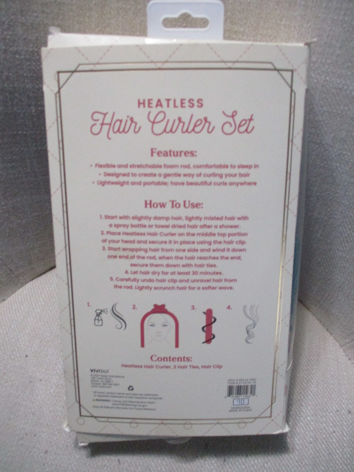 Heatless Hair Curler Set for Overnight Curls with Ties & Clips