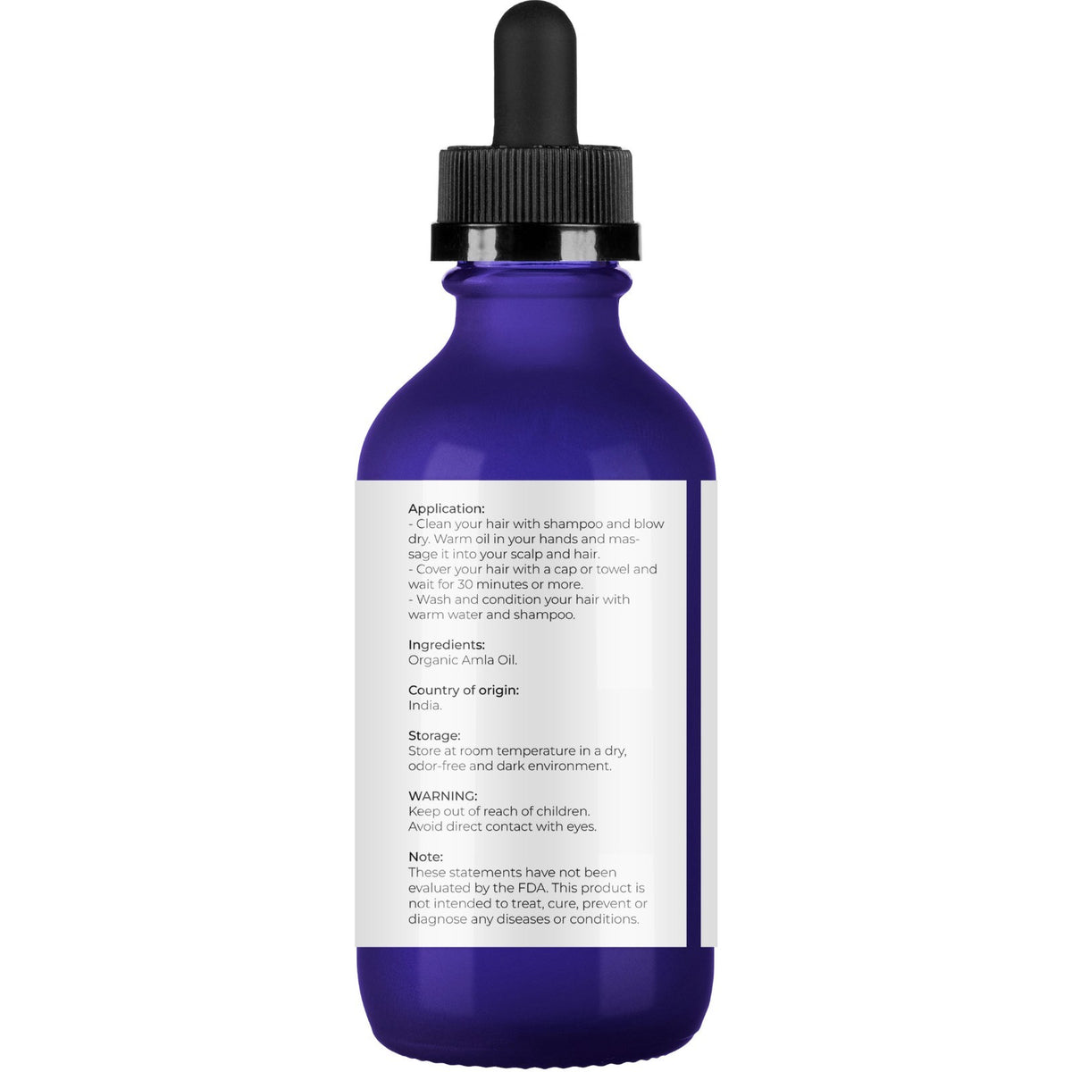 Organic Amla Oil - USDA Certified Cold Pressed Hair & Skin Oil