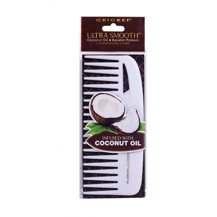 Coconut Infused Hair Comb with Keratin Protein for Smooth, Frizz-Free Hair