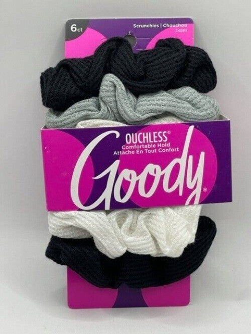 Goody Ouchless Ponytail Holders Black White and Gray