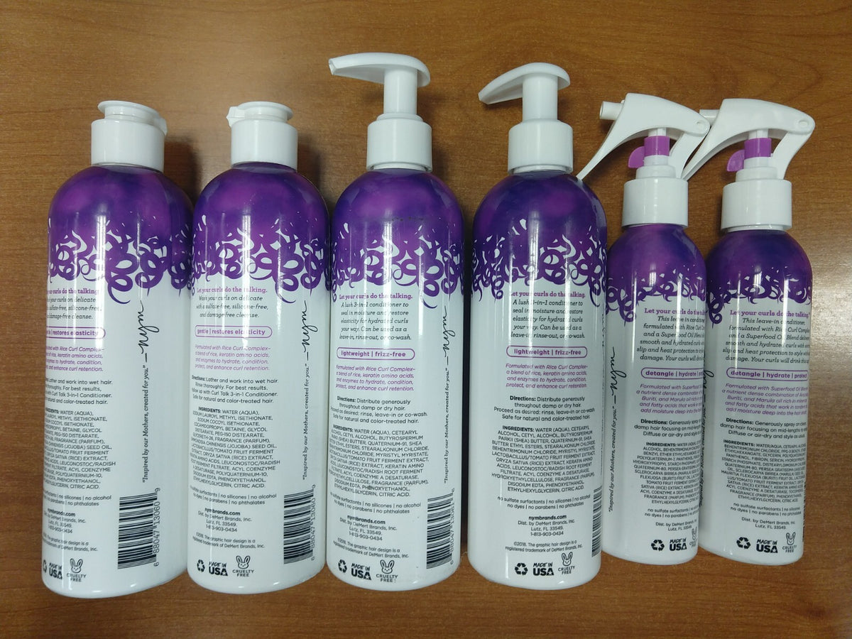 Curl Talk Shampoo & Conditioner Set for Curly Hair - Sulfate-Free Hydrating Hair Care