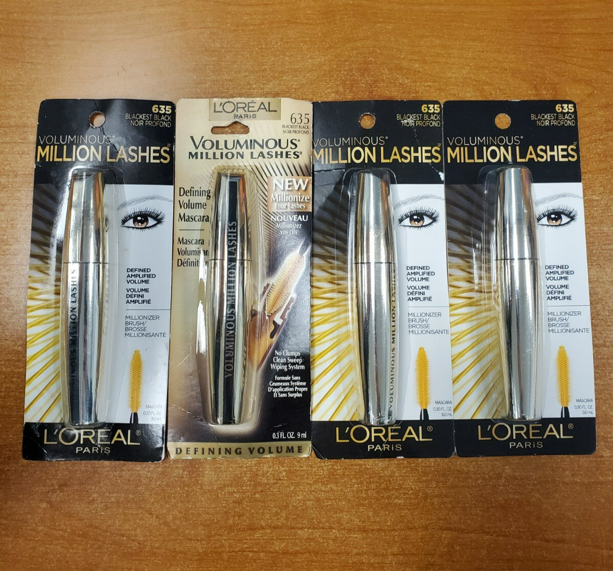4 Pack Voluminous Mascara for Fuller Long Lashes Blackest Black