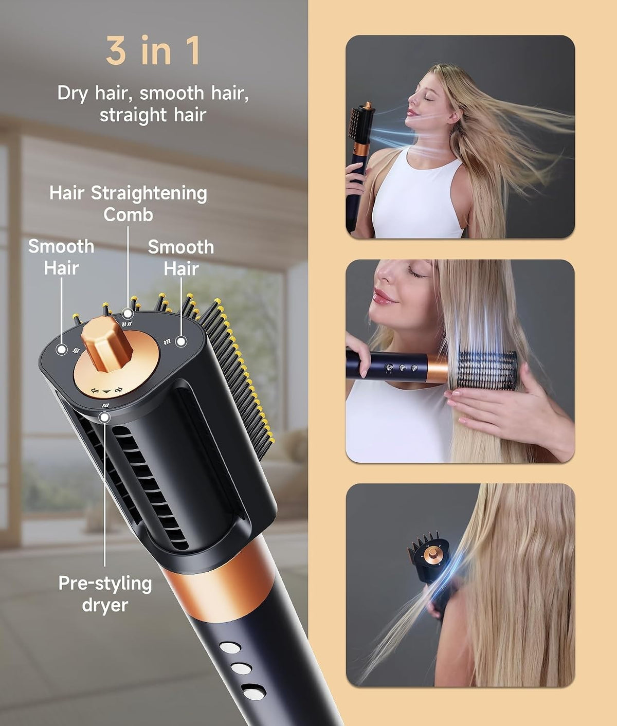 Leohaya All-in-1 Ionic High Speed Dryer Brush & Auto-Wrap Curlers