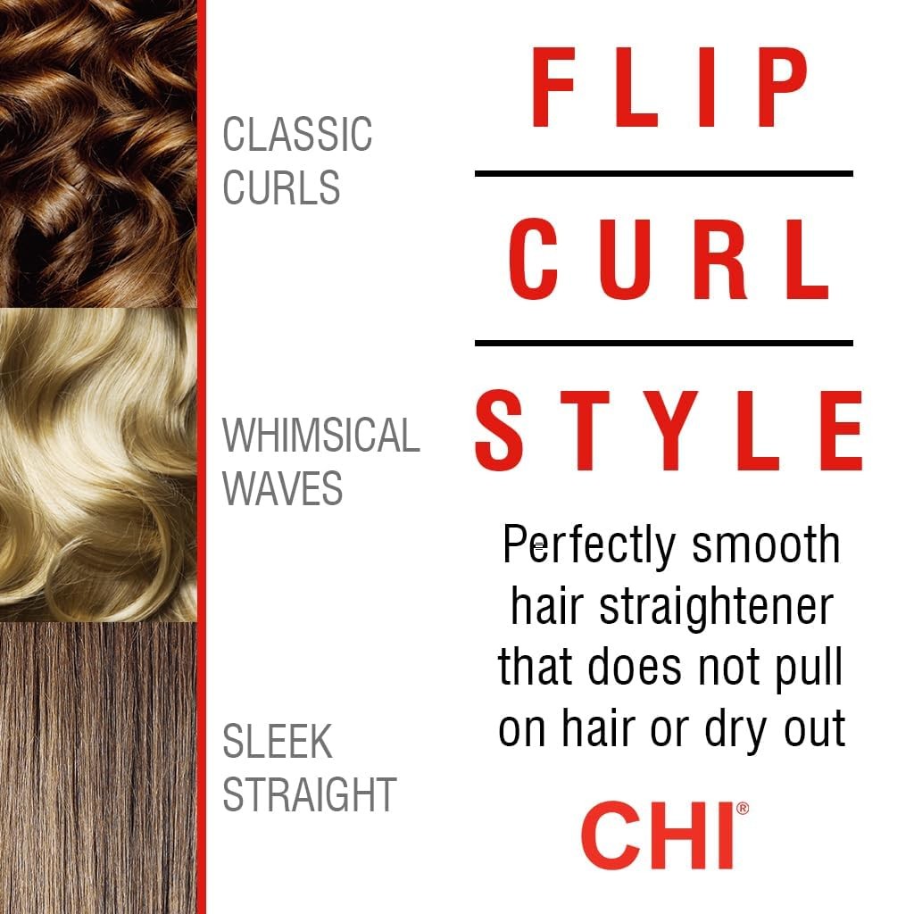 Ceramic Flat Iron for Hair Styling 1-Inch Plate - Adjustable Heat