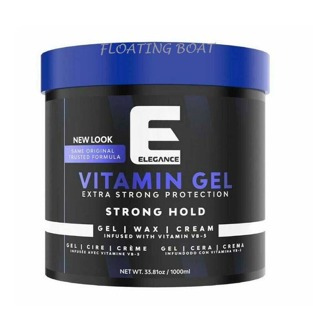 Extra Strong Hold Vitamin Hair Gel - Flake-Free Styling 33.81oz