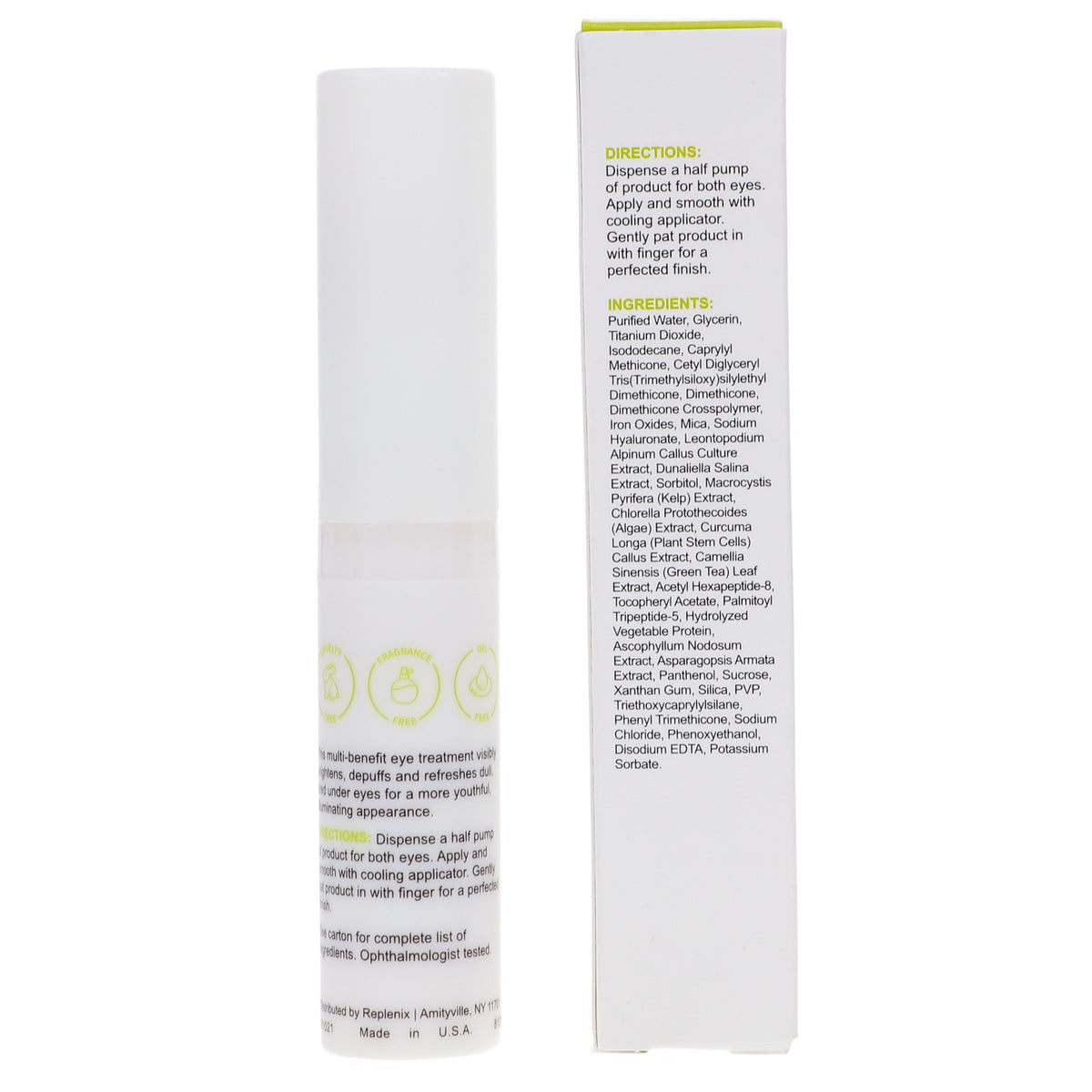 Replenix Tinted Brightening Eye Cream - 0.29 oz for Puffiness & Dark Circles